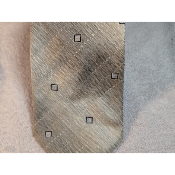 Piattelli Ombre Gray/Silver Men's 100% Silk Tie, Made in USA - Picture 1 of 6